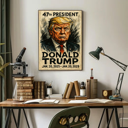 47th Presidential Caricature Art: Historical or Presidential Poster