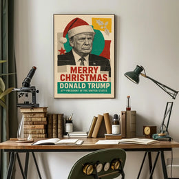 Merry Christmas Santa Claus Political Statement Poster