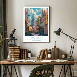 Haarlem Street Scene Poster