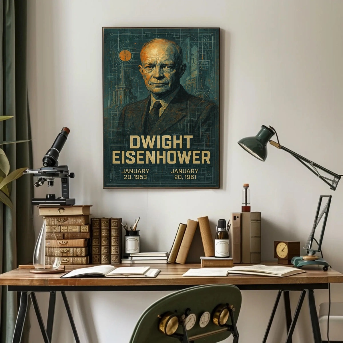 Eisenhower Legacy Abstract Art Historical or Presidential Poster