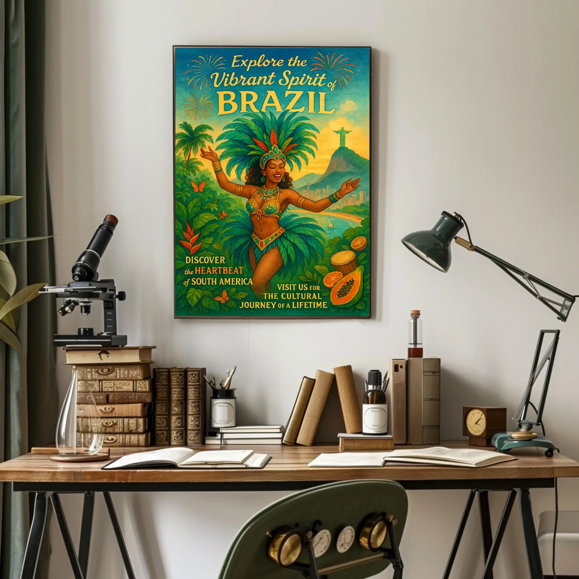 Explore The Vibrant Spirit Of Brazil Poster