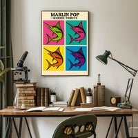 Marlin Pop – Warhol Tribute Poster PosterGoat