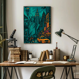New York Vibes Art Print Iconic Skyline For NYC Lovers