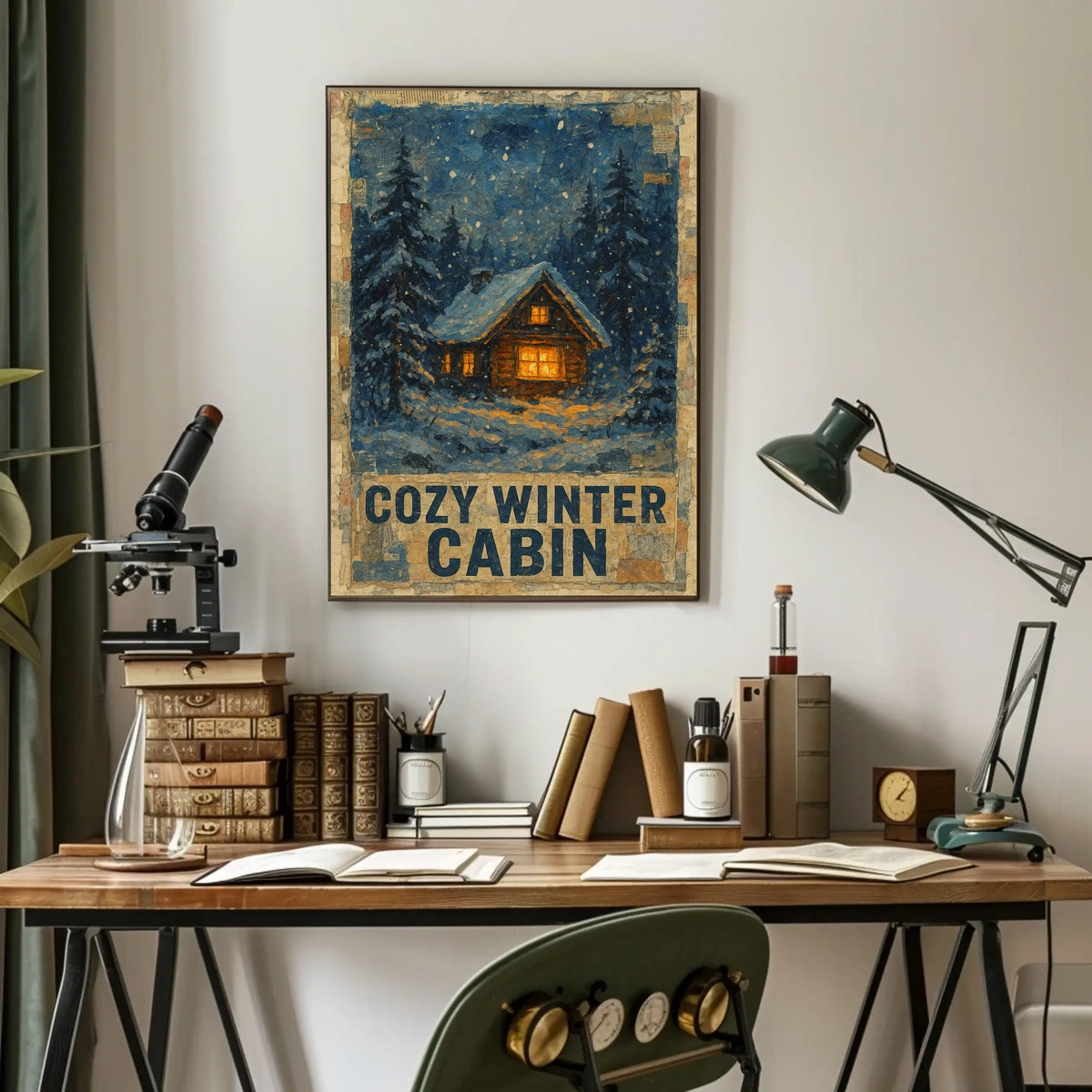 Cozy Winter Cabin Poster