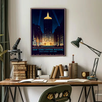 New York Central Building NYC Poster Vintage Wall Art
