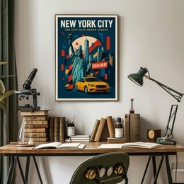 New York City  The City That Never Sleeps Poster PosterGoat