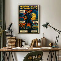 Abraham Lincoln Vintage Presidential Historical Illustration Poster PosterGoat