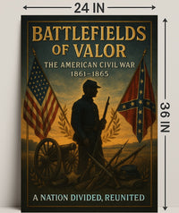Battlefields of Valor The American Civil War Poster PosterGoat