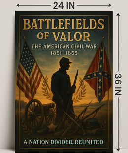 Battlefields of Valor The American Civil War Poster PosterGoat