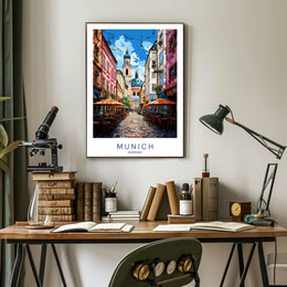 Charming Streets of Munich Poster PosterGoat