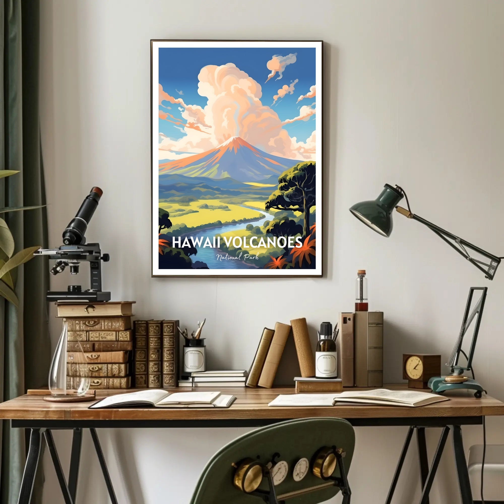 Hawaii Volcanoes National Park Scenic Poster Print