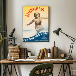 Australia For Sun And Surf Poster
