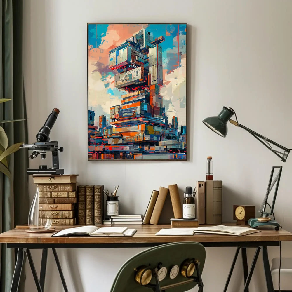 Modern SN Typography Art Poster