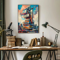Modern SN Typography Art Poster