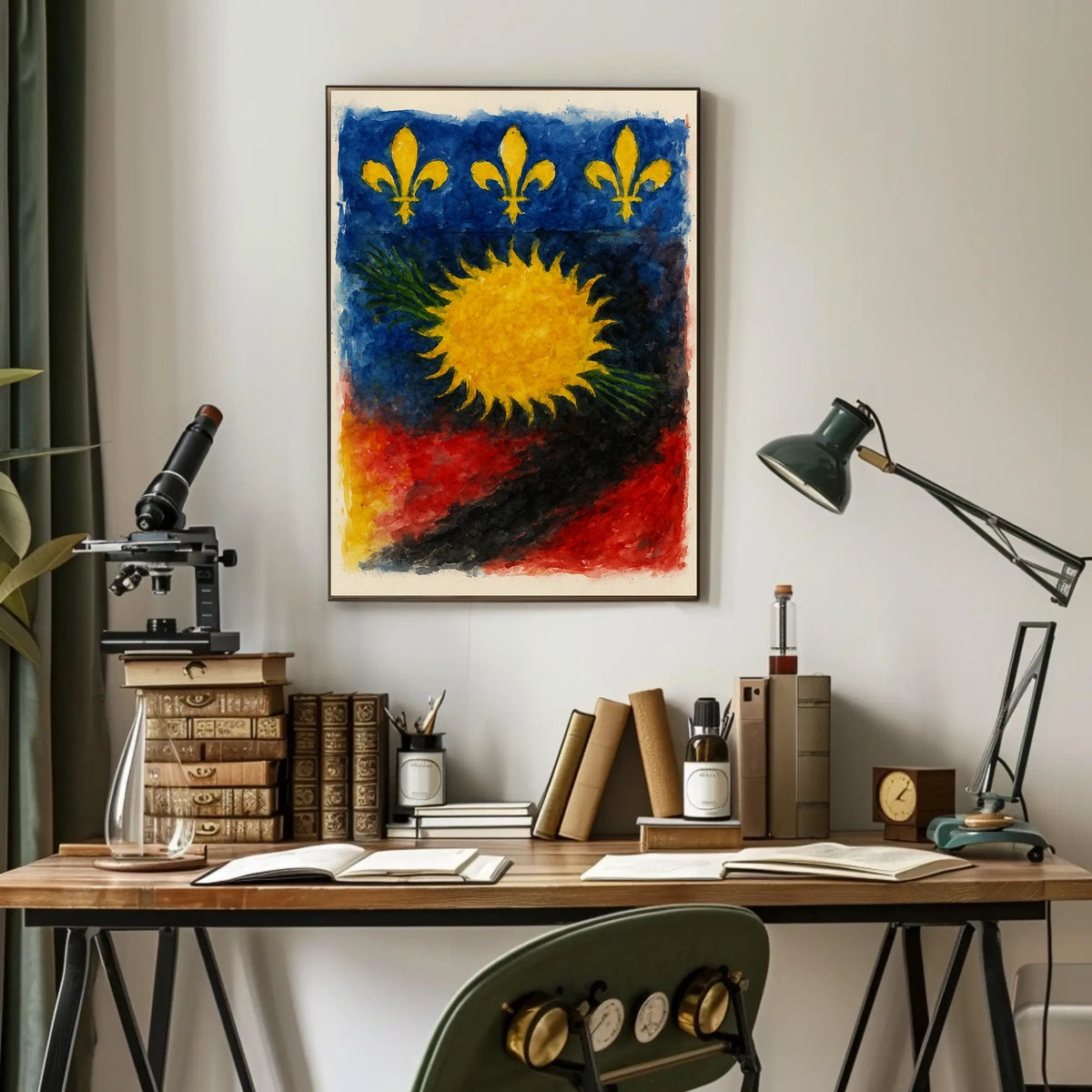 Vibrant Heraldic Design Poster