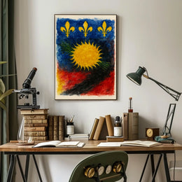 Vibrant Heraldic Design Poster