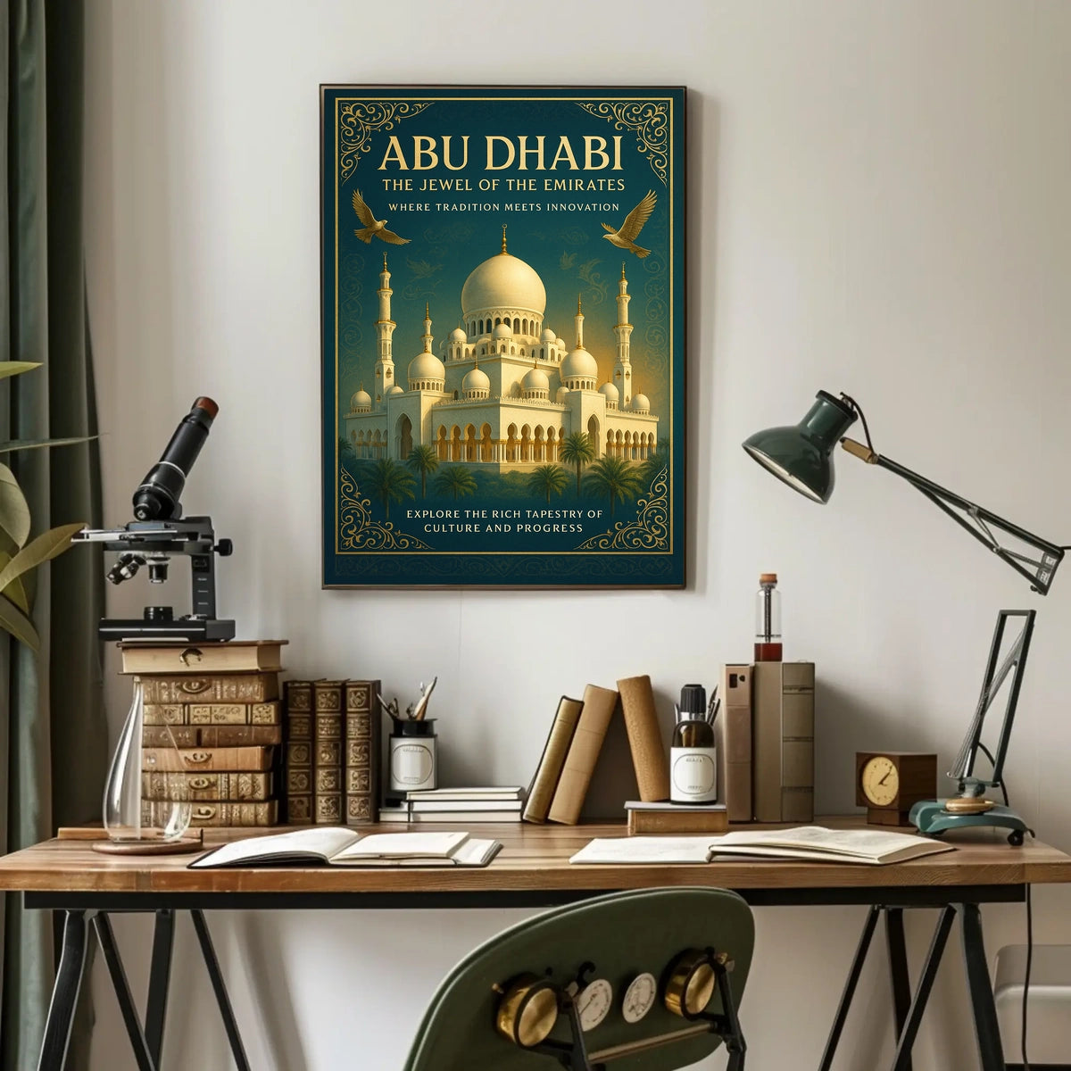 Abu Dhabi Jewel of the Emirates Travel Poster