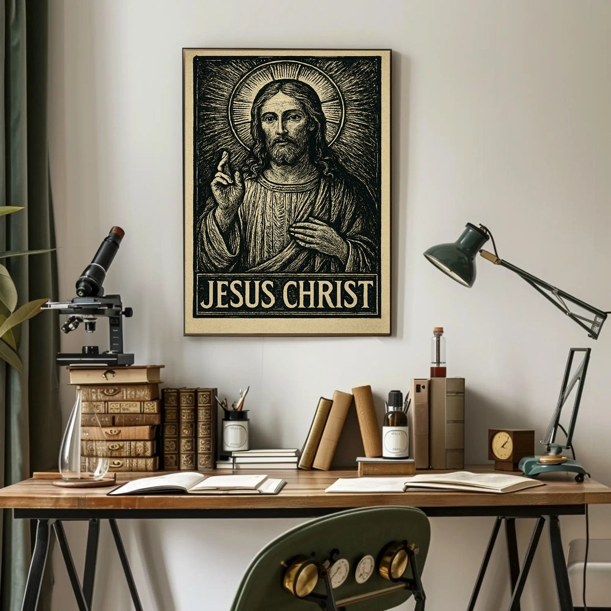 Jesus Christ Iconic Religious Figure Poster