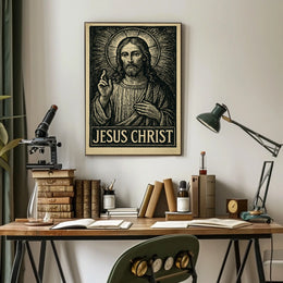 Jesus Christ Iconic Religious Figure Poster