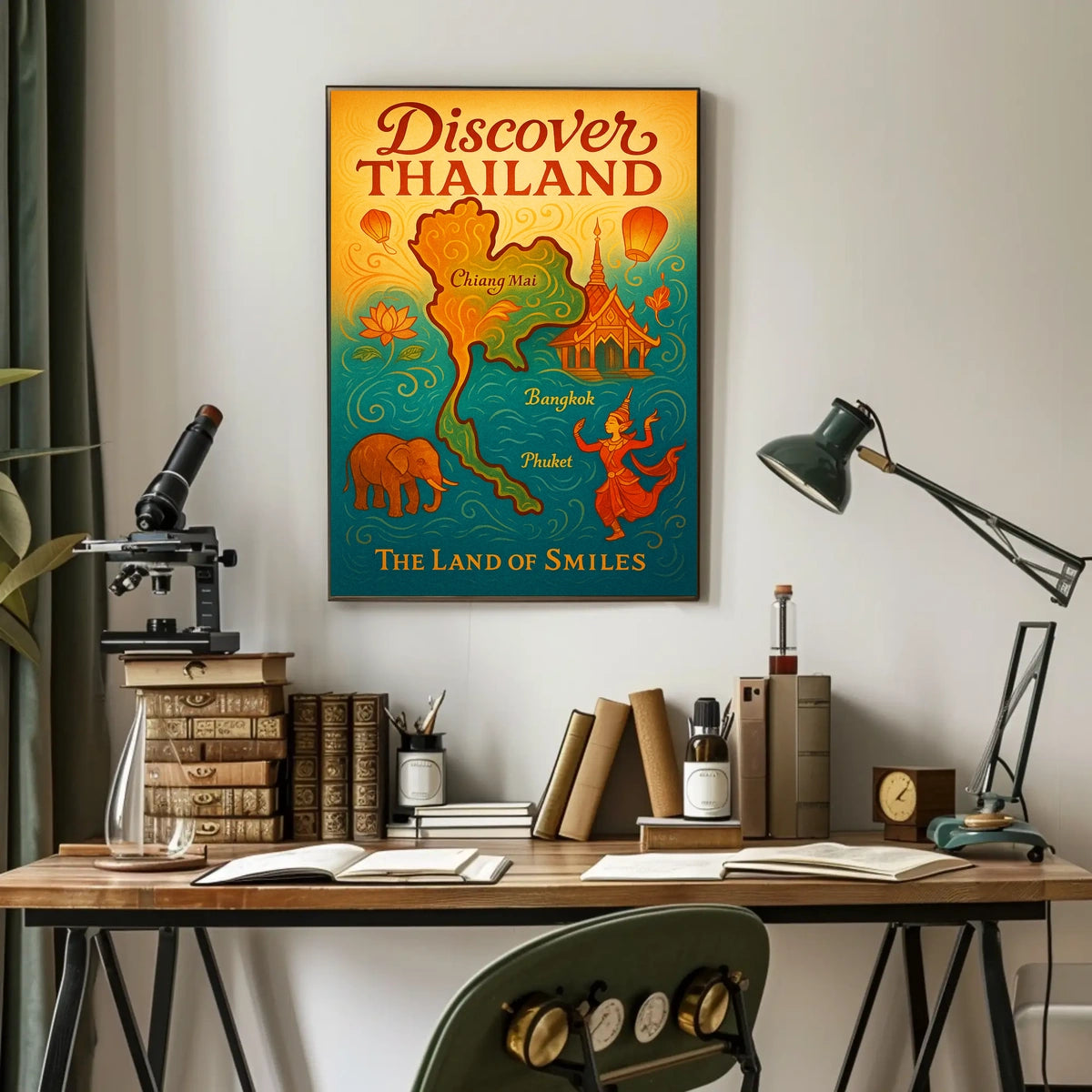 Discover Thailand The Land of Smiles Poster