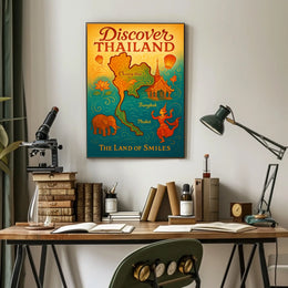 Discover Thailand The Land of Smiles Poster