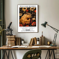 William Morris Exhibition with Capybara Artistic Poster