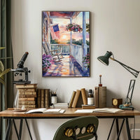 old fashioned front porch Poster