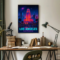 Los Angeles Nightscape Poster PosterGoat