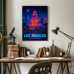 Los Angeles Nightscape Poster PosterGoat