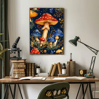 Mushroom Magic: Enchanted Forest Fantasy Art Poster