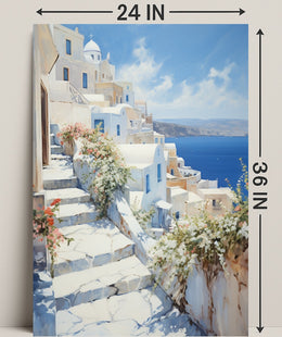Serene Mediterranean Pathway Poster