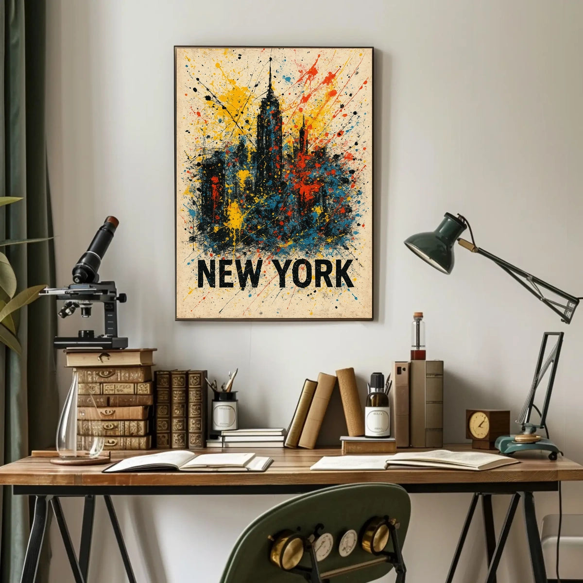 New York Skyline In Abstract Abstract Poster