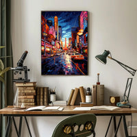 Neon Cityscape Poster