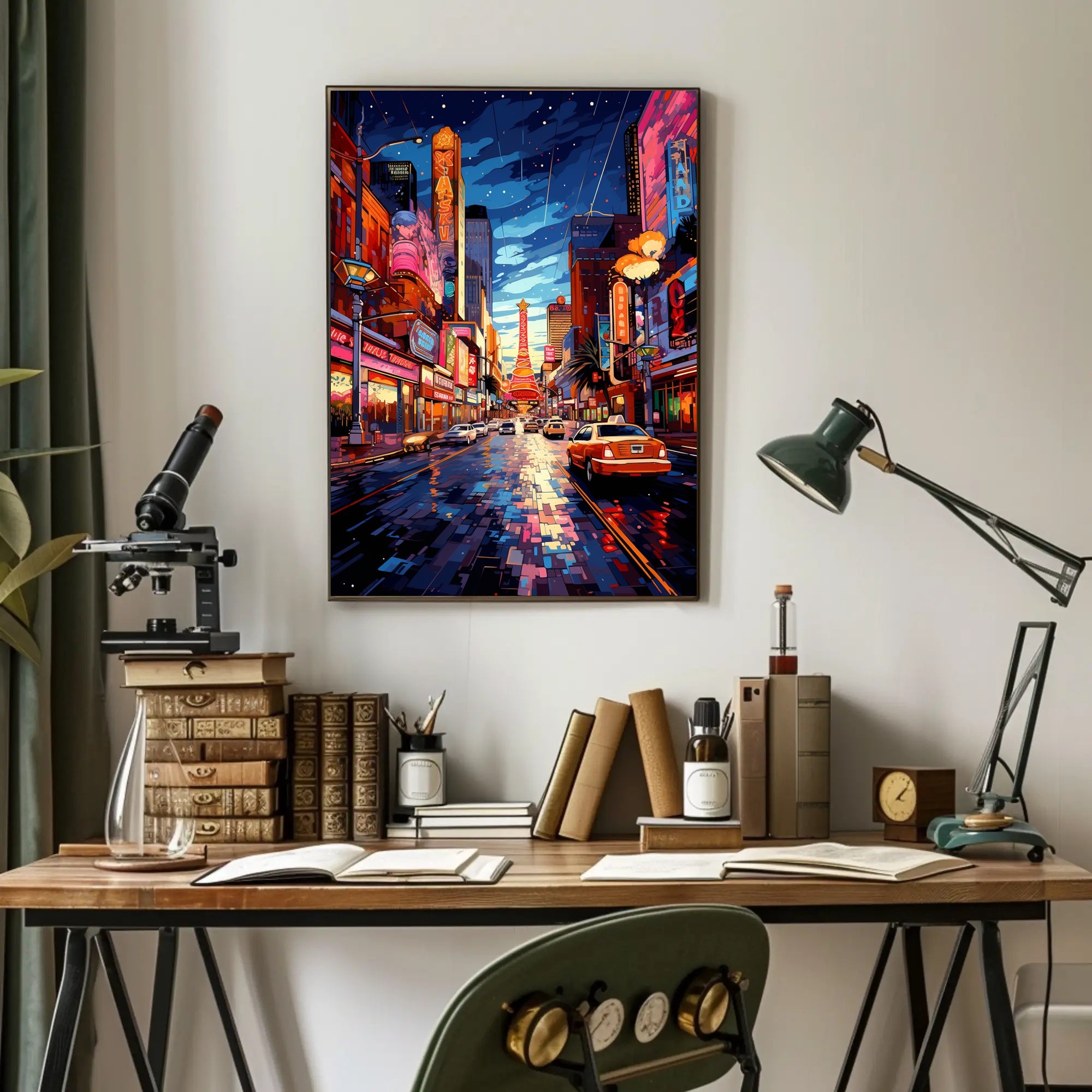 Neon Cityscape Poster