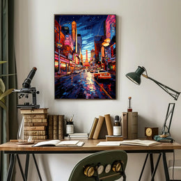 Neon Cityscape Poster