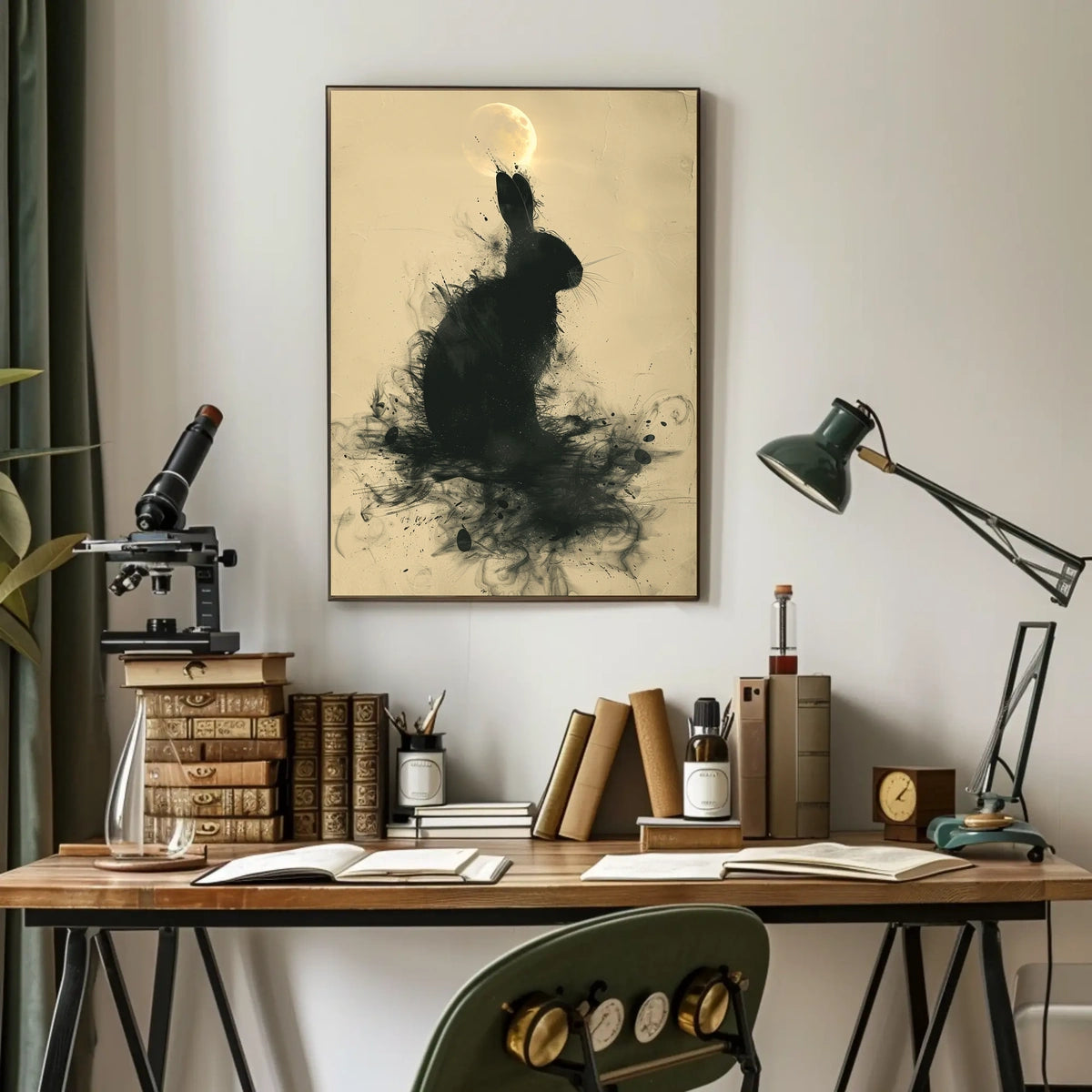Moonlit Rabbit Poster