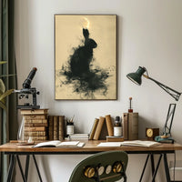 Moonlit Rabbit Poster