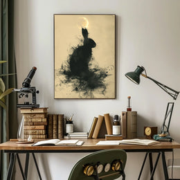 Moonlit Rabbit Poster