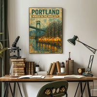Portland Winter In The Rose City Poster