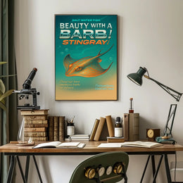 Beauty with a Barb Stingray Poster