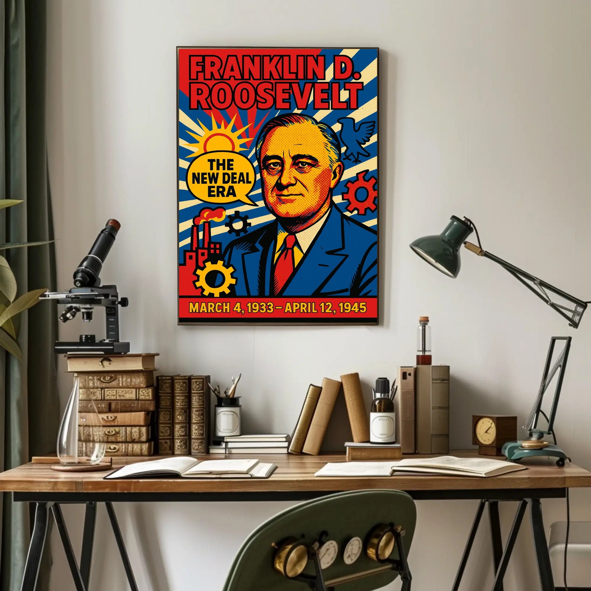 Franklin D. Roosevelt The New Deal Era Poster PosterGoat