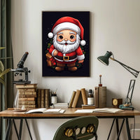 Santa Claus Cartoon Poster: Festive Holiday Cheer