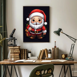 Santa Claus Cartoon Poster: Festive Holiday Cheer