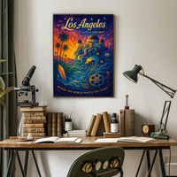 Los Angeles Dreams Vintage Art Poster Print