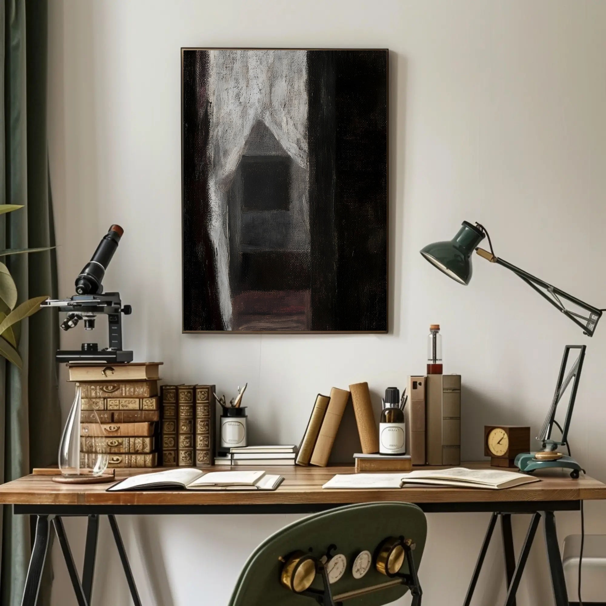 Mysterious Interior Abstract Art Oil-Acrylic Poster PosterGoat