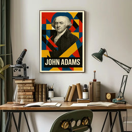 John Adams 2nd President of the United States Abstract Pop Poster