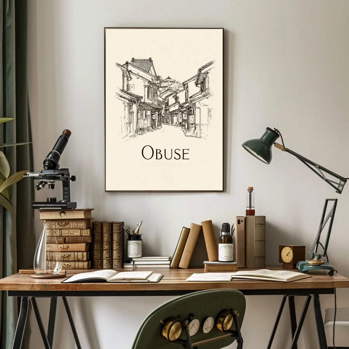Obuse A Glimpse of Traditional Architecture Poster