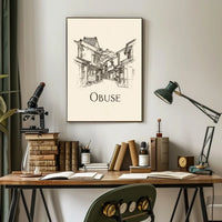 Obuse A Glimpse of Traditional Architecture Poster