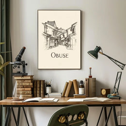 Obuse A Glimpse of Traditional Architecture Poster