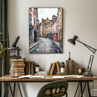 Historic Edinburgh Royal Mile Street Scene UK Poster